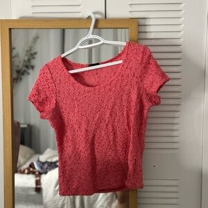 Cute pink textured top